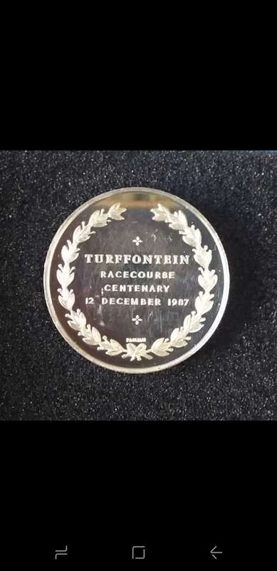 PURE Silver* Vintage 1887-1987 JTC-TRC Turffontein Racecourse Centenary Medal