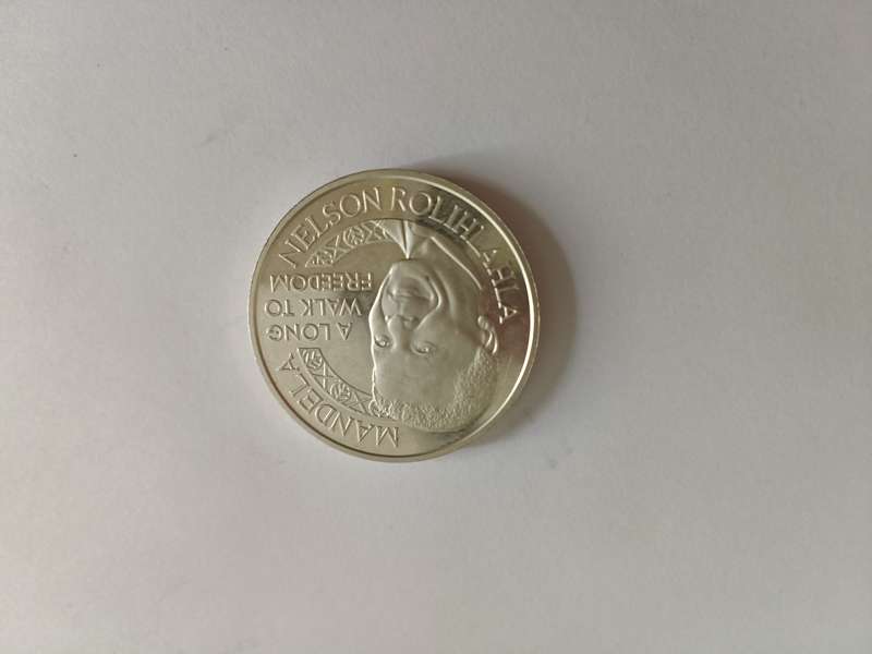 Nelson Mandela and FW Dr Klerk silver coin