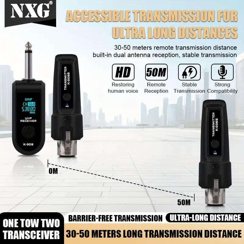 Wireless Mic Transceiver System - Make any two standard microphones Wireless