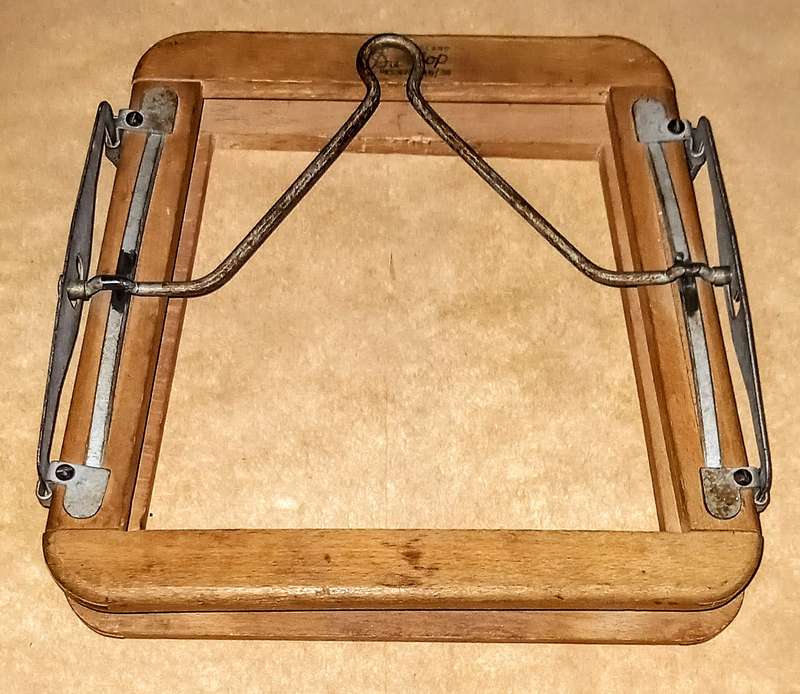 Vintage Solid Oak Dunlop England Racket Press