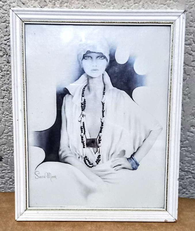 1970's Print. Sarah Moon "Lisa" Framed behind glass. 21cm x 26cm
