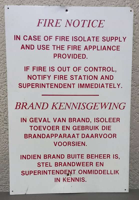 Vintage Sheetmetal Warning Sign. 30.5cm x 46cm