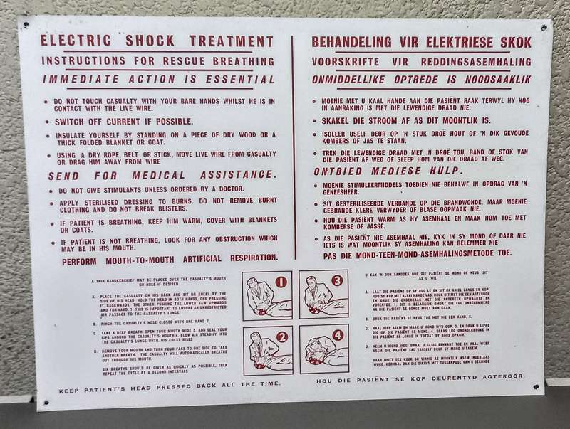 Vintage Sheet Metal Warning Sign. 61cm x 45.5cm