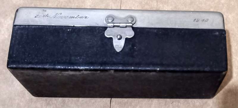 Vintage Wilkinson Sword Razor Case. Engraved