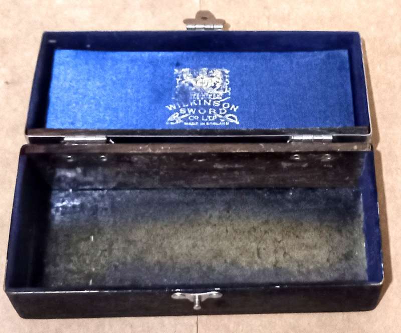 Vintage Wilkinson Sword Razor Case. Engraved