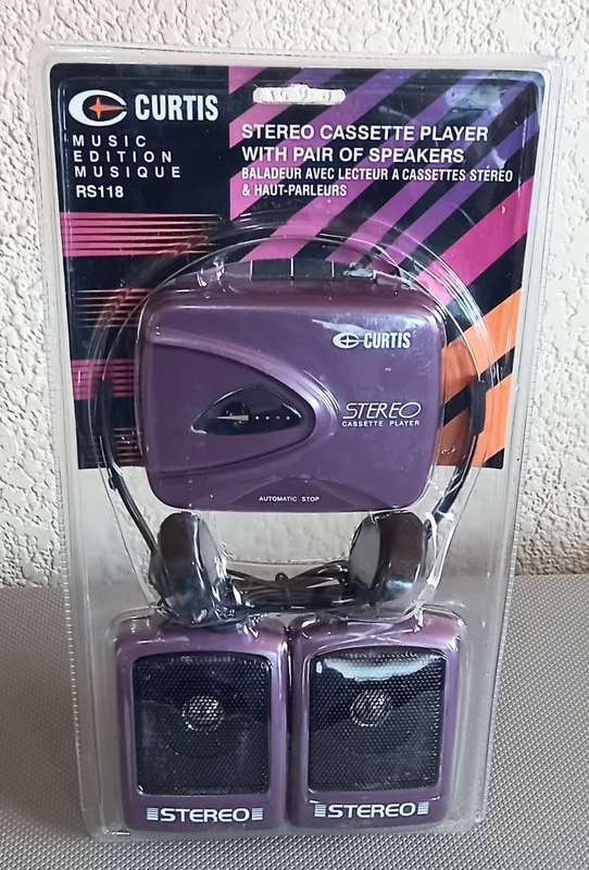Vintage Cassette Player with External Speakers