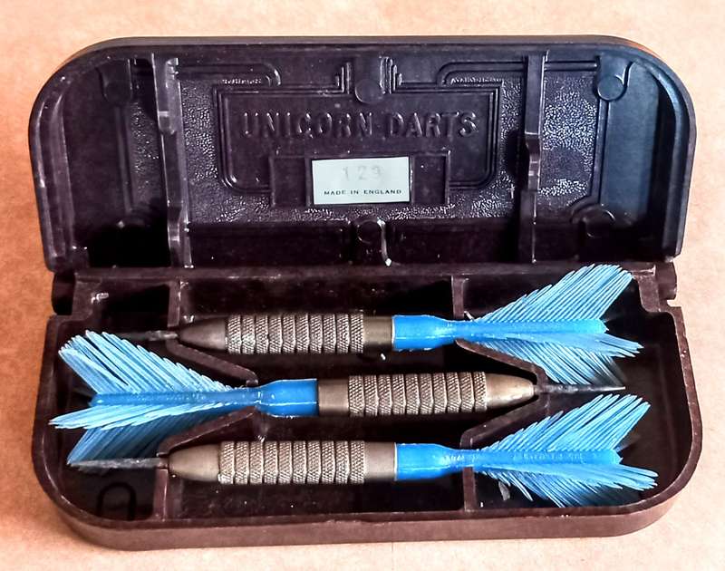 Vintage Unicorn Darts in Bakelite Case