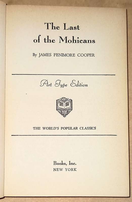 The Last of the Mohicans. Hardcover