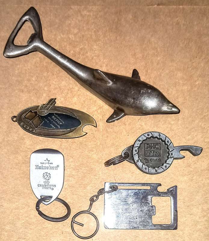 Vintage Collection of Metal Bottle Openers as per Pictures
