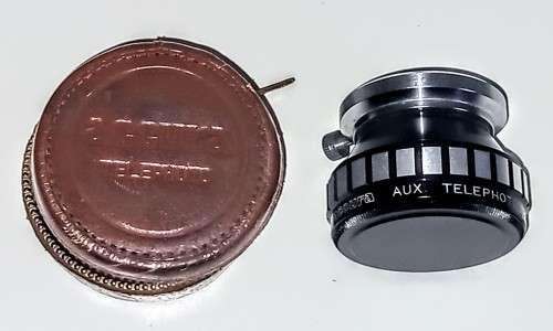 Vintage Accura Aux Telephoto Lens. Model V-T 40mm Screw
