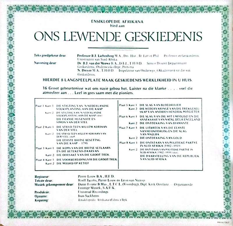 Very Rare, Ons lewende Geskiedenis LP vinyl record box set