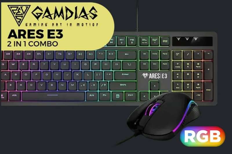 Gamdias Ares E3 RGB 2 in 1 Gaming Combo
