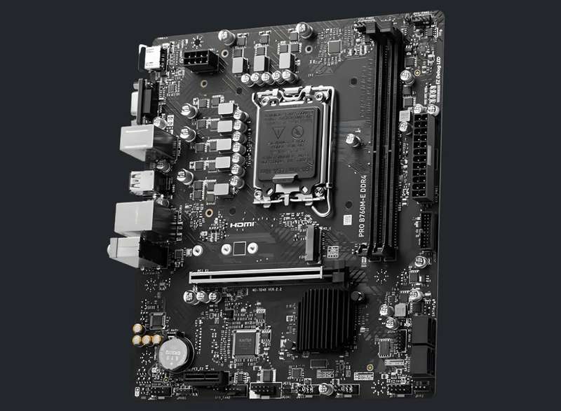 MSI PRO B760M-E DDR4 mATX Motherboard (Supports 12th/13th Gen Intel Processors)