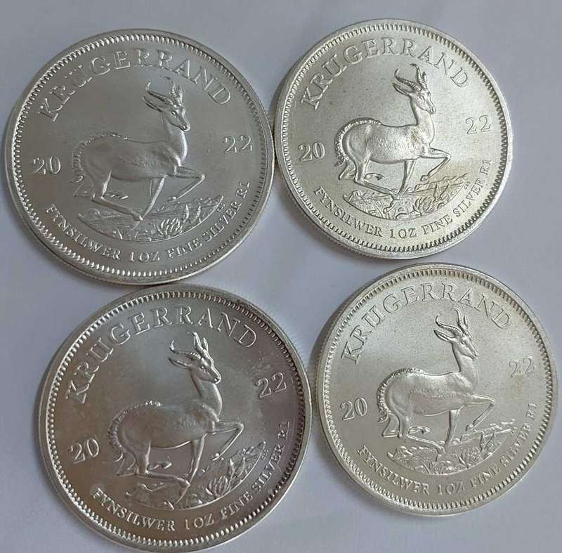 4x 2022 1Oz Krugerrands bid per coin to take all 4coins