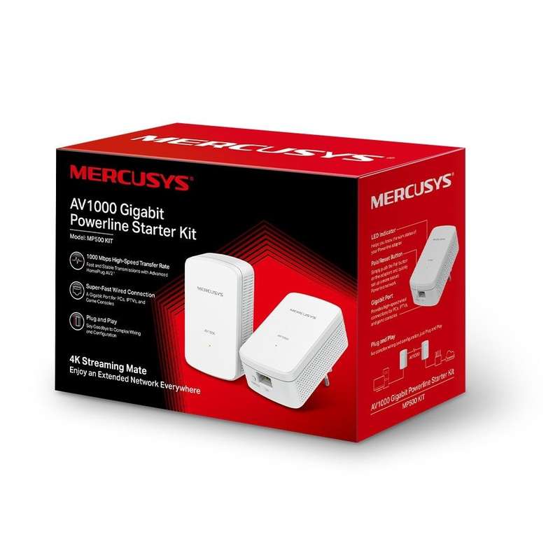Mercusys MP500KIT AV1000 Gigabit Powerline Starter Kit
