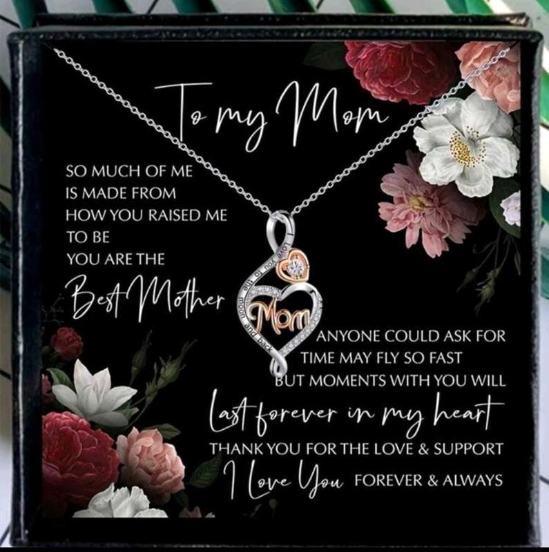 Mother's day Necklace with card and box