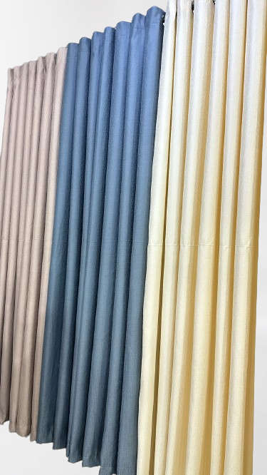 1x Single Drop Blue or Beige Eyelets curtains