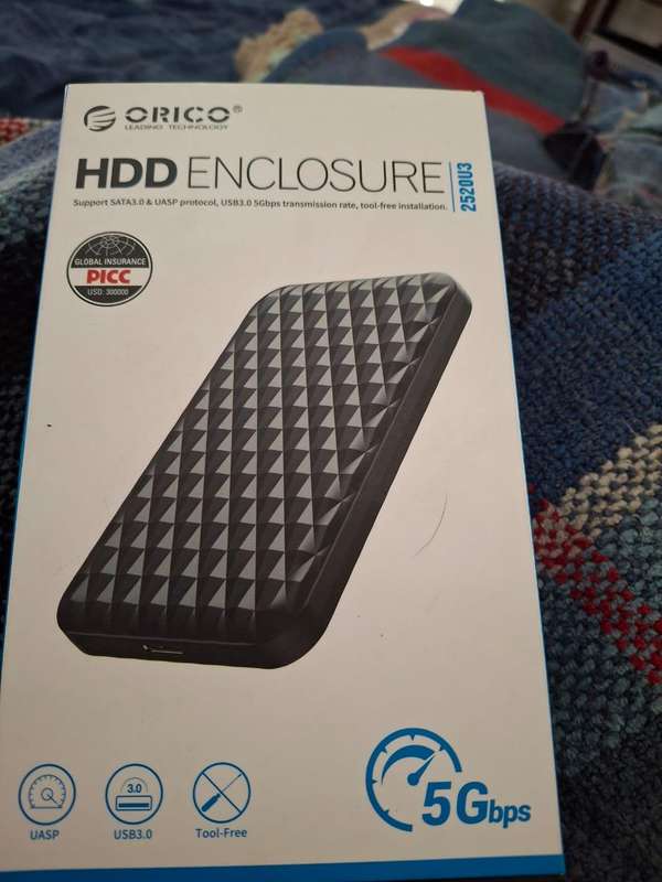 External hard drive with HDD ENCLOSURE ORICO  500GB