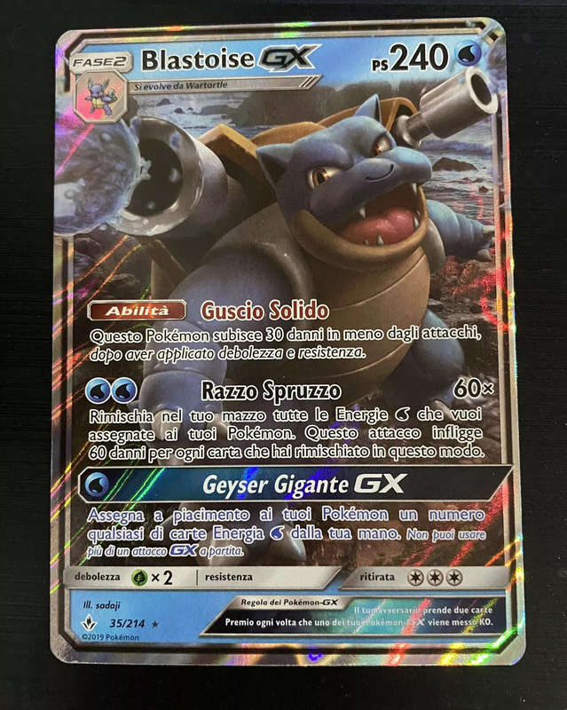 Blastoise GX 35/214 Unbroken Bonds Pokemon Card Ultra Rare Sun Moon NM