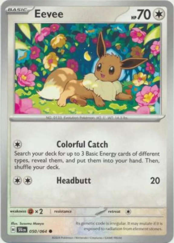 Eevee - 050/064 - English Pokemon Shrouded Fable NM