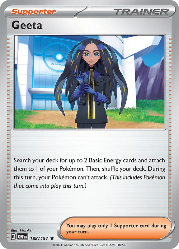 Geeta Pokemon TCG  (188/197) Scarlet & Violet: Obsidian Flames NM