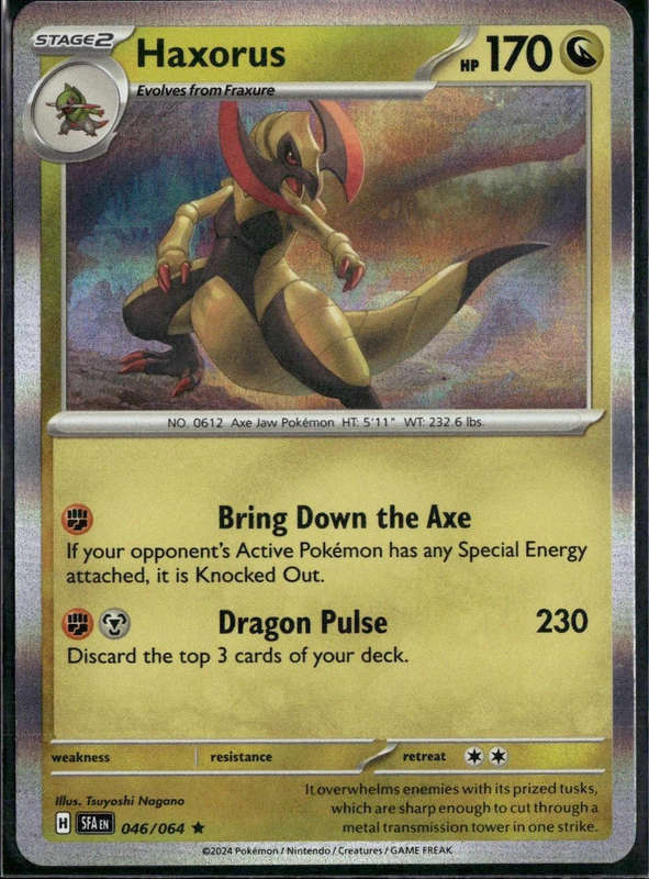 Haxorus Pokemon  Shrouded Fable 046/064 Holo Rare NM