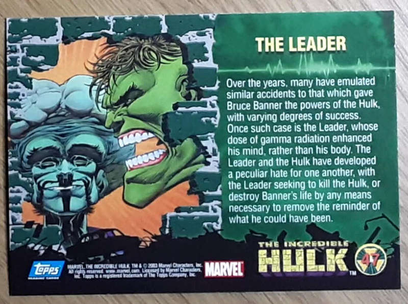 2003 Topps Incredible Hulk Card #47 The Leader - Mint