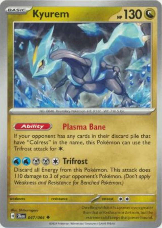 Kyurem Pokemon - 047/064 - Scarlet & Violet - Shrouded Fable - NM
