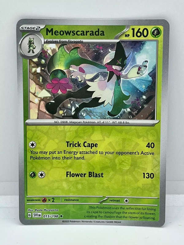 Meowscarada Pokemon Scarlet & Violet  Holo Rare 015/198 NM
