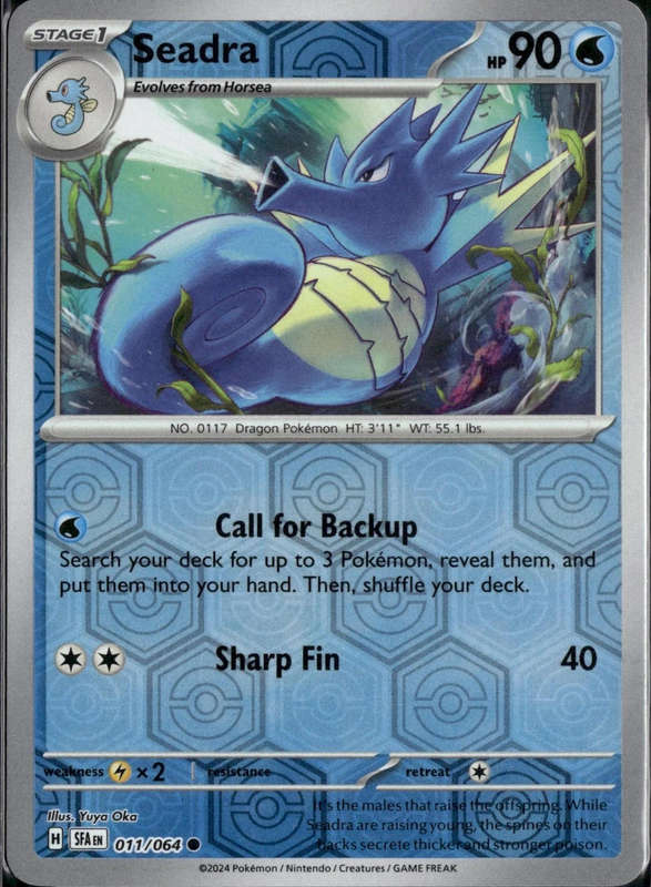Seadra Pokemon 011/064 Reverse Holo Scarlet & Violet NM