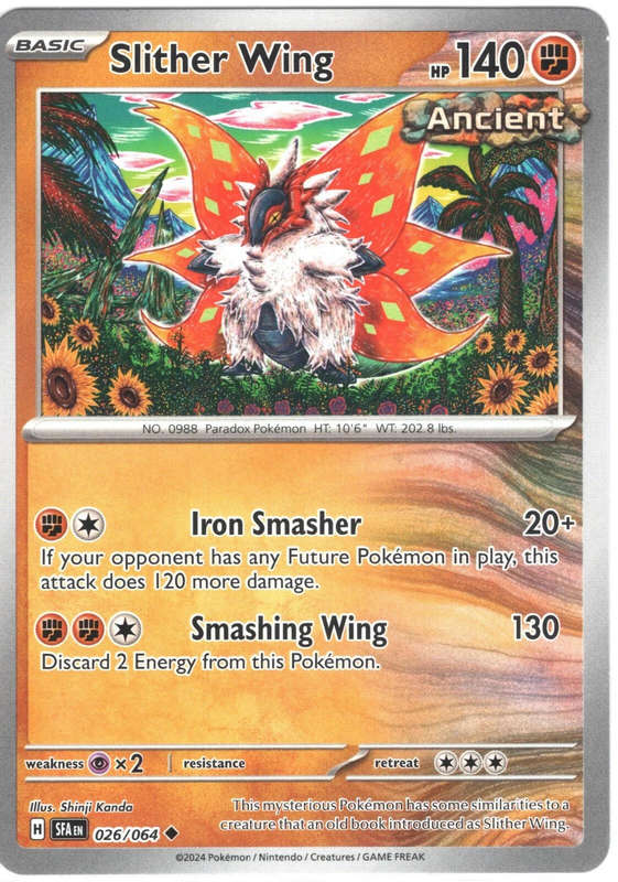 Slither Wing 026/064 Uncommon Shrouded Fable Pokemon Card - NM