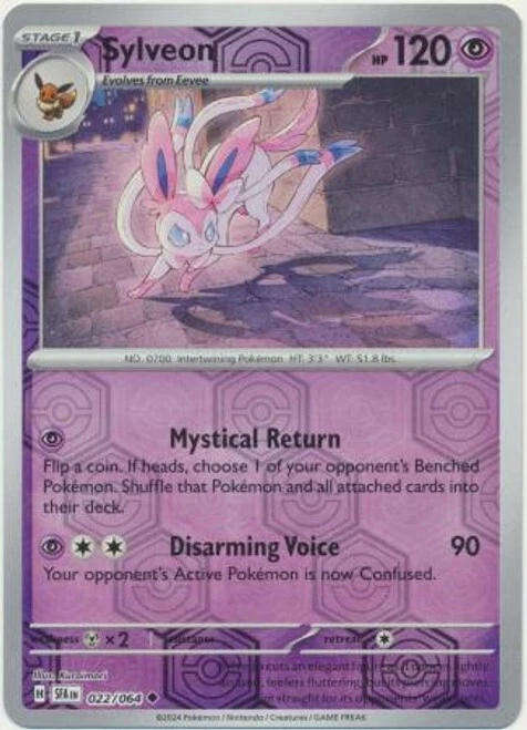 Sylveon 022/064 Reverse Holo Shrouded Fable Pokemon Card NM