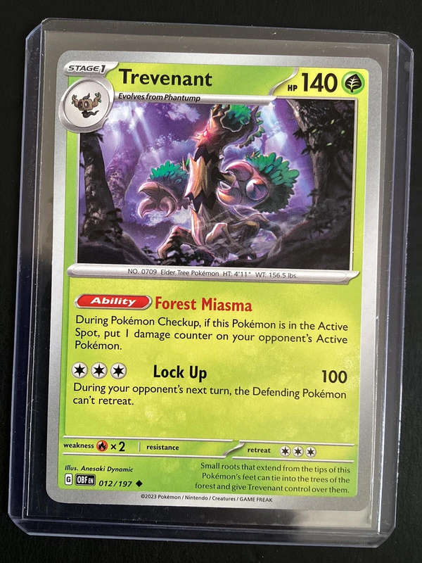 Trevenant 12/197 Pokemon Obsidian Flames Set NM