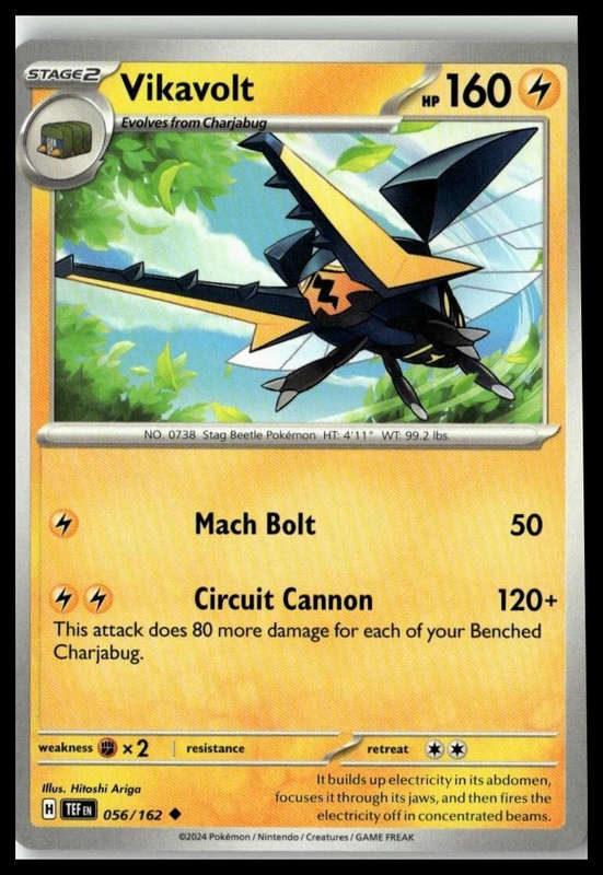 Vikavolt 56/162 Pokemon Card Temporal Forces Uncommon NM
