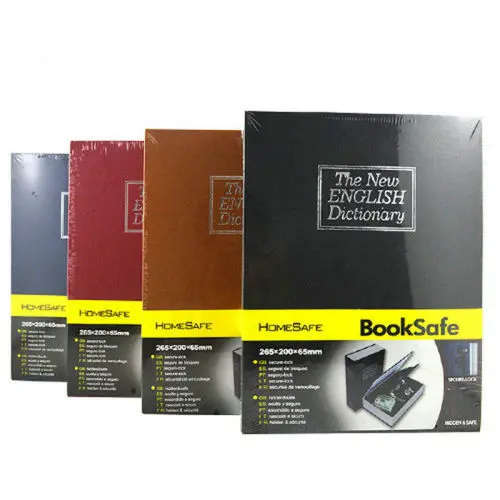 Hidden Safe Money Box Dictionary Secret Book Home Security Key Lock Size Large
