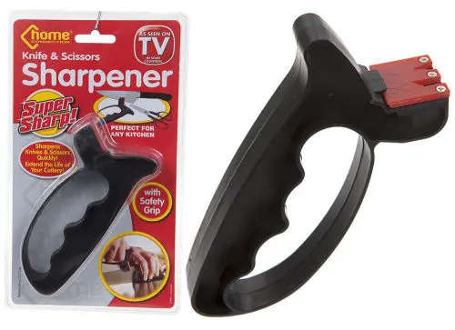 2 in 1 Super Sharp Knife & Scissors Sharpener Tool Blade Hand Protection Guard