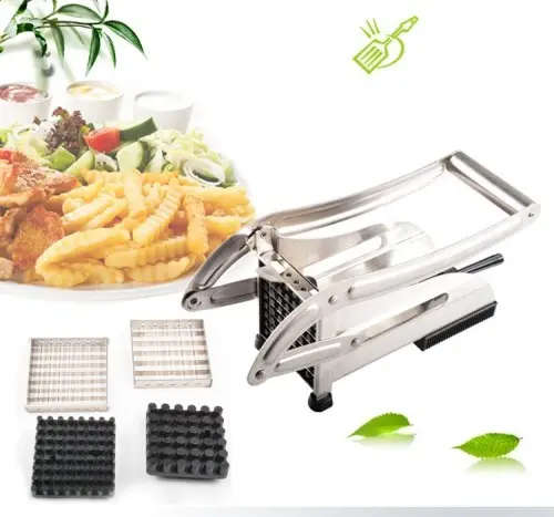 Potato Chipper Stainless Steel Vegetable Slicer French Fry Cutter Chopper Chips Tools