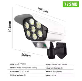 LED Solar Light Remote Control Fake Camera Sensor Street Lamp Wall Lamp Garden Lamp