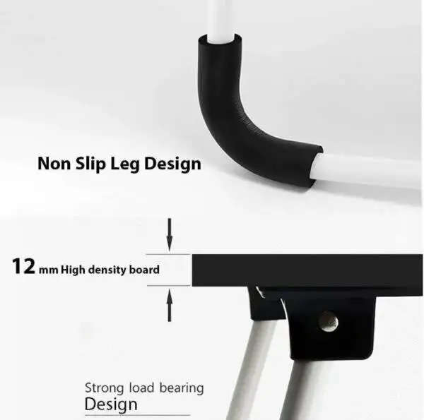 Laptop Table with Tablet Stand and Cup Holder Black