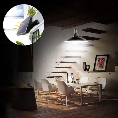 LED Solar Wall Light Home Garden Patio Double Head Pendant Light