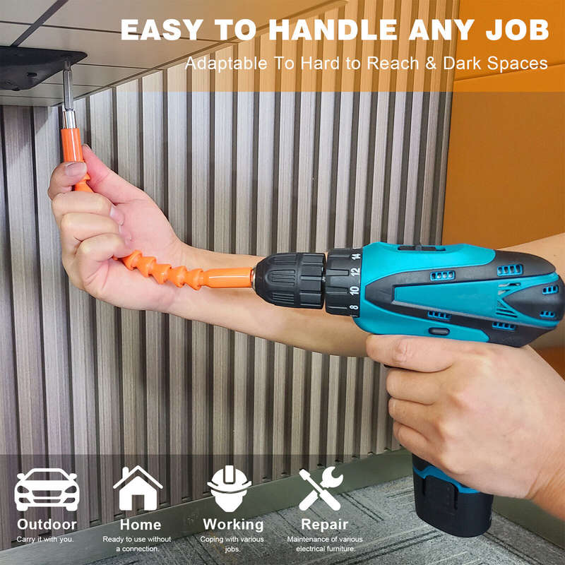 12V Lithium Battery Electric Drill Kit Home Repair Tool Set
