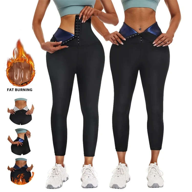High waist tummy control tights fat burning body shaper quick dry yoga pants running fitness tights