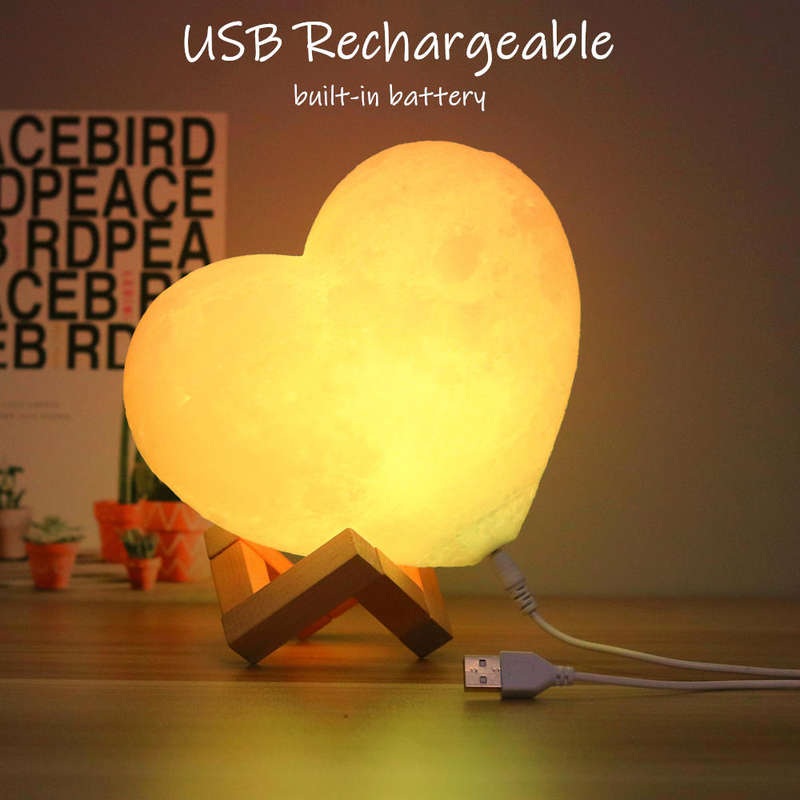 3D Love Light Night Light Rechargeable Love Shape Ornaments