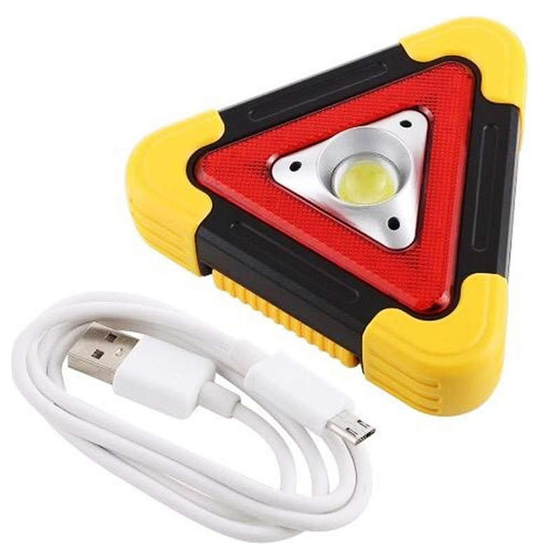 Triangular Solar Safety Light Rechargeable Emergency Work Light