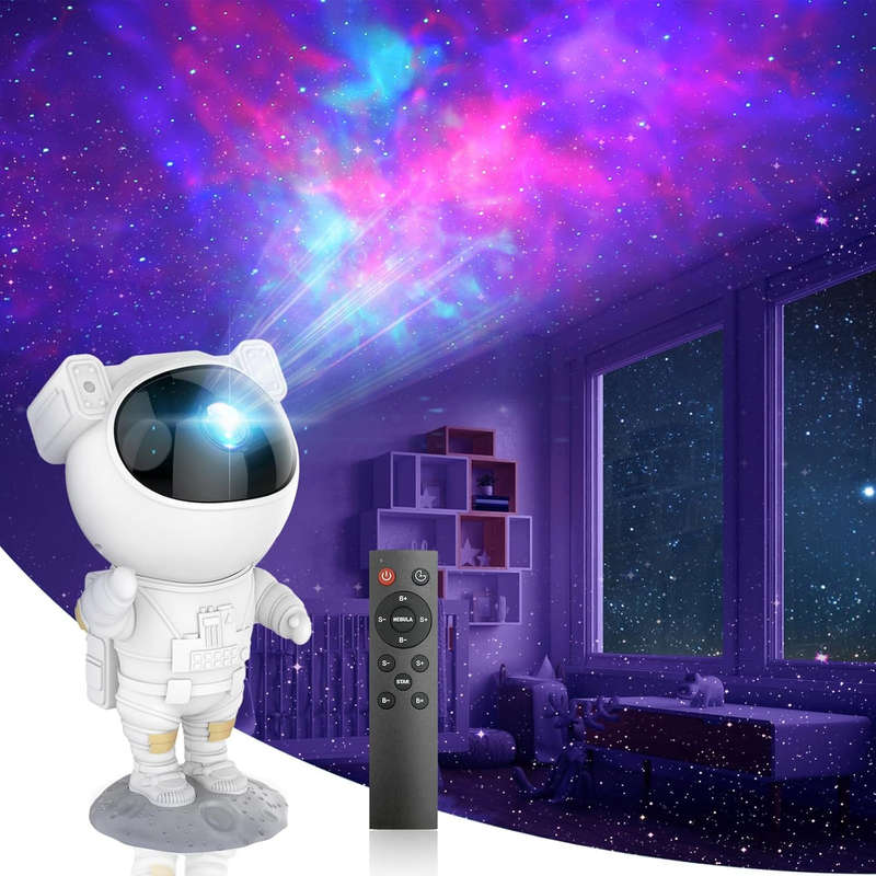 Astronaut Star Projector Bedroom Starry Night Light