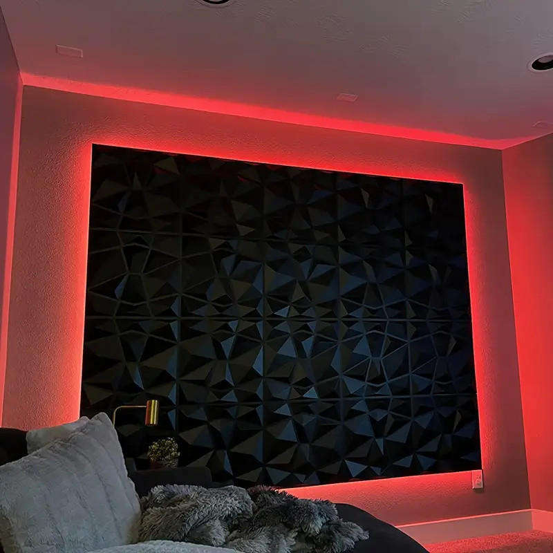 10pcs 3D PVC waterproof and easy to clean wall panels with diamond texture design
