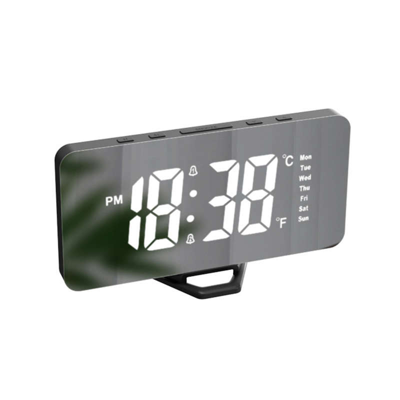 Alarm Clock LED Display Mirror Digital Alarm Clock Living Room Study Supplies
