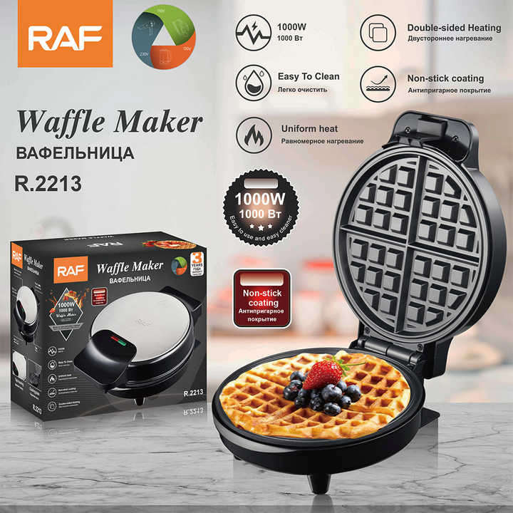 RAF Mini Waffle Maker Breakfast Waffle Maker