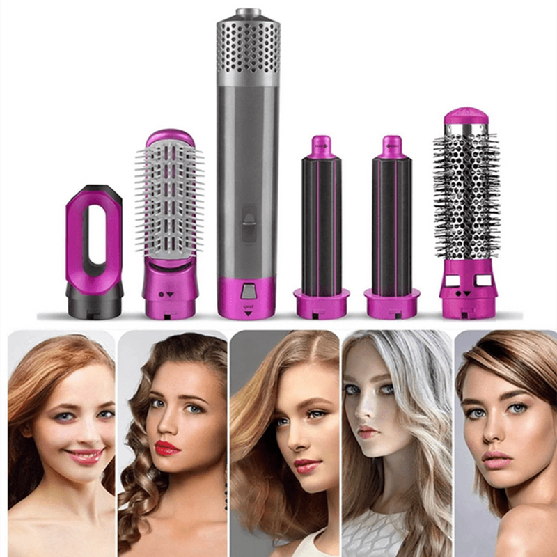 5-in-1 hot air styler set for curling, straightening and volumizing