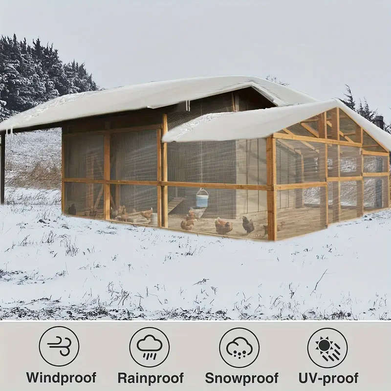 Transparent waterproof tarpaulin durable outdoor covering for patio, garden